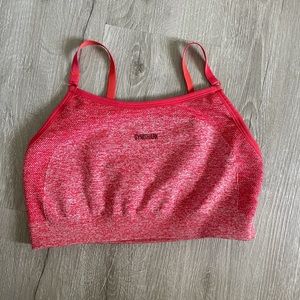 Gymshark coral marl flex strappy sports bra